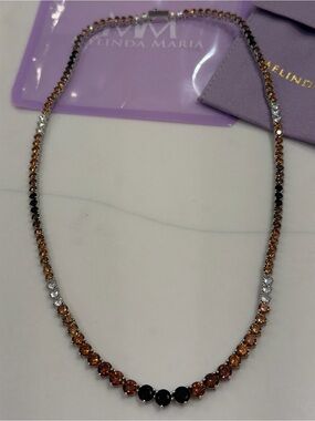 Melinda Maria - Limited Edition Chocolate Gold Tennis Necklace